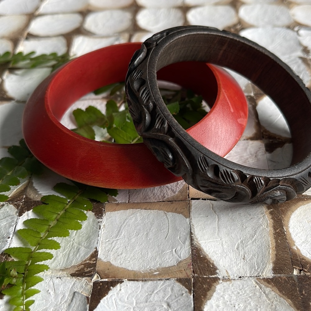 Vintage wooden bracelets